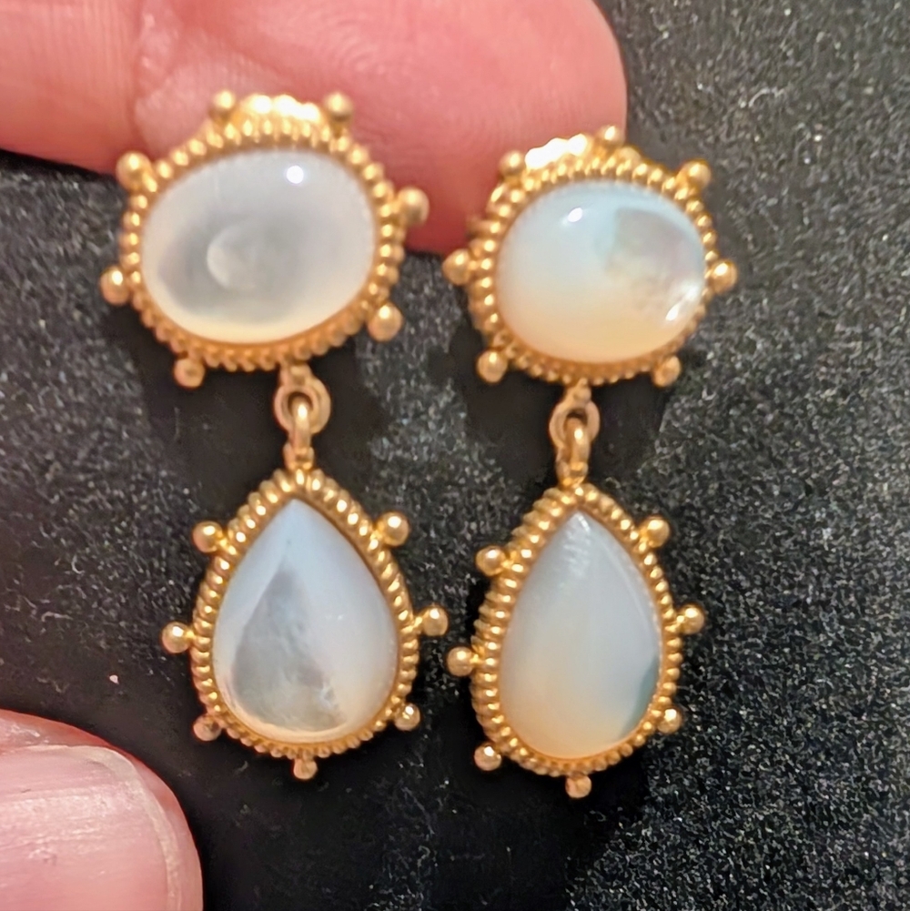 Freida Rothman Drop Earrings with Mother Of Pearl